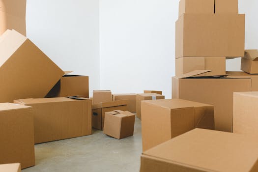 pexels-photo-7203788-7203788 Stack of carton boxes of various shapes and sizes scattered in floor near white walls during relocation